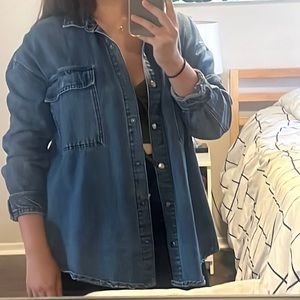 Forever 21. Jean jacket size small fits oversize.